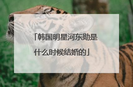 韩国明星河东勋是什么时候结婚的