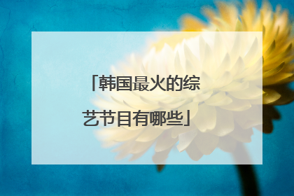 韩国最火的综艺节目有哪些