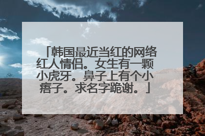 韩国最近当红的网络红人情侣。女生有一颗小虎牙。鼻子上有个小痦子。求名字跪谢。
