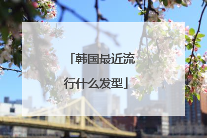 韩国最近流行什么发型