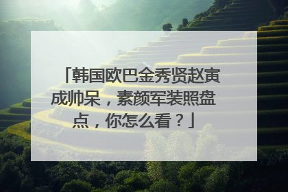 韩国欧巴金秀贤赵寅成帅呆,素颜军装照盘点,你怎么看?