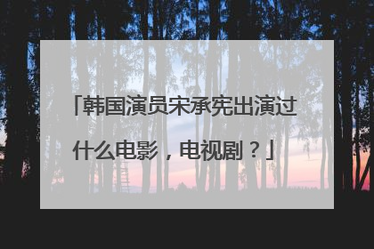 韩国演员宋承宪出演过什么电影，电视剧？