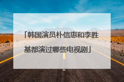 韩国演员朴信惠和李胜基都演过哪些电视剧