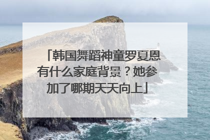 韩国舞蹈神童罗夏恩有什么家庭背景?她参加了哪期天天向上