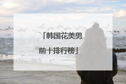 韩国花美男前十排行榜
