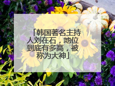 韩国著名主持人刘在石,地位到底有多高,被称为大神