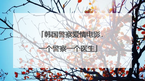 韩国警察爱情电影.一个警察一个医生