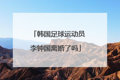 韩国足球运动员李钟国离婚了吗