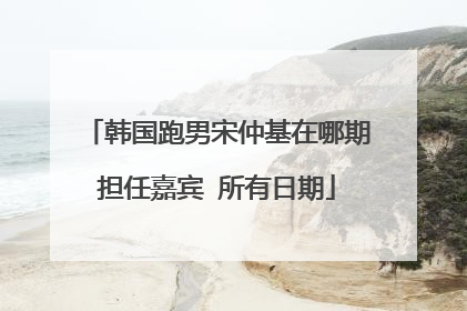 韩国跑男宋仲基在哪期担任嘉宾 所有日期