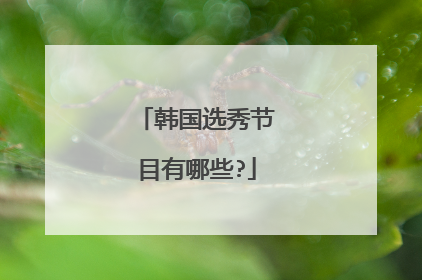 韩国选秀节目有哪些?