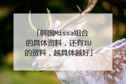 韩国Missa组合的具体资料，还有IU的资料，越具体越好