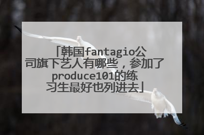 韩国fantagio公司旗下艺人有哪些,参加了produce101的练习生最好也列进去