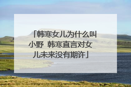 韩寒女儿为什么叫小野 韩寒直言对女儿未来没有期许