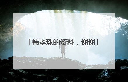 韩孝珠的资料,谢谢