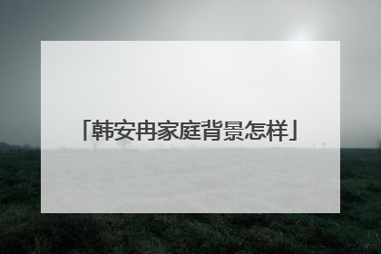 韩安冉家庭背景怎样