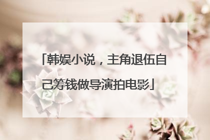 韩娱小说，主角退伍自己筹钱做导演拍电影