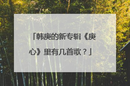 韩庚的新专辑《庚心》里有几首歌？