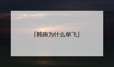 韩庚为什么单飞