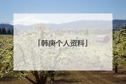 韩庚个人资料