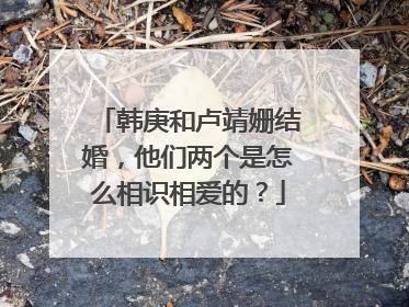 韩庚和卢靖姗结婚，他们两个是怎么相识相爱的？