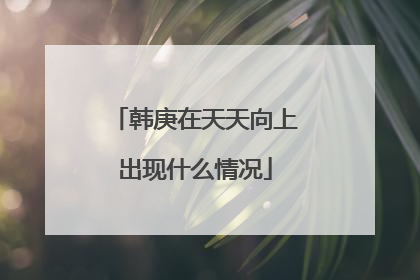 韩庚在天天向上出现什么情况