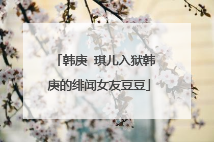 韩庚 琪儿入狱韩庚的绯闻女友豆豆