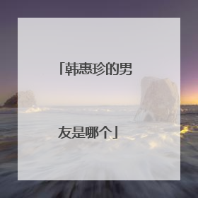 韩惠珍的男友是哪个