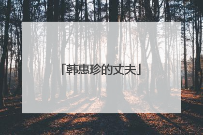 韩惠珍的丈夫