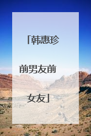 韩惠珍前男友前女友
