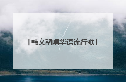 韩文翻唱华语流行歌