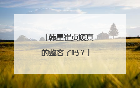 韩星崔贞媛真的整容了吗？