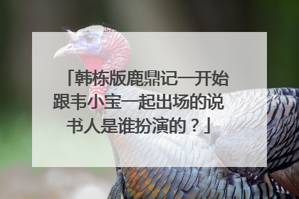 韩栋版鹿鼎记一开始跟韦小宝一起出场的说书人是谁扮演的？