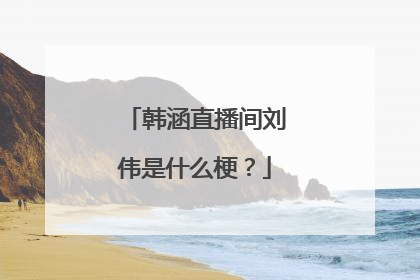 韩涵直播间刘伟是什么梗？