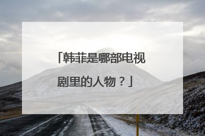 韩菲是哪部电视剧里的人物？