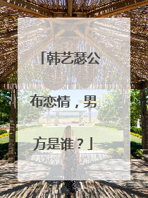 韩艺瑟公布恋情，男方是谁？