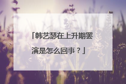 韩艺瑟在上升期罢演是怎么回事？