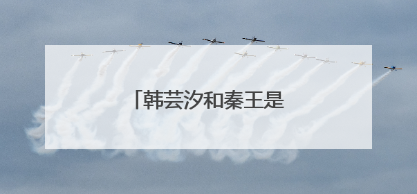 韩芸汐和秦王是什么电视剧？