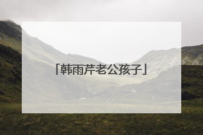 韩雨芹老公孩子