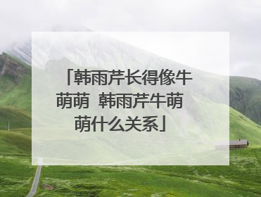 韩雨芹长得像牛萌萌 韩雨芹牛萌萌什么关系