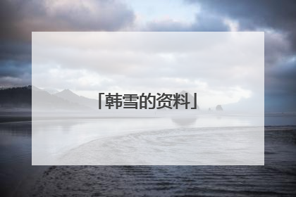 韩雪的资料