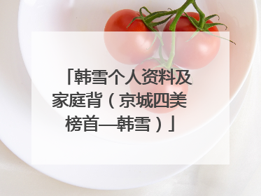 韩雪个人资料及家庭背(京城四美榜首——韩雪)