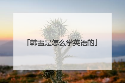 韩雪是怎么学英语的
