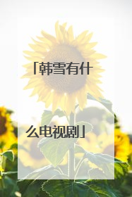 韩雪有什么电视剧