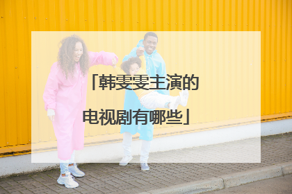 韩雯雯主演的电视剧有哪些