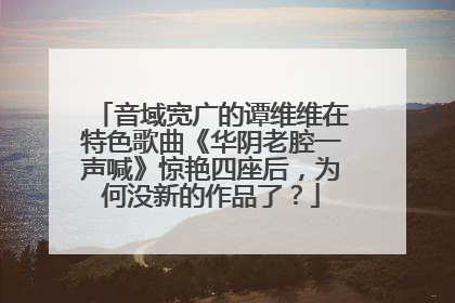 音域宽广的谭维维在特色歌曲《华阴老腔一声喊》惊艳四座后,为何没新的作品了?