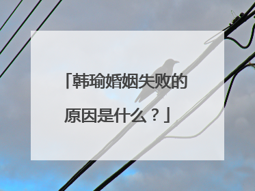 韩瑜婚姻失败的原因是什么？