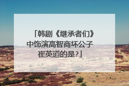 韩剧《继承者们》中饰演高智商坏公子崔英道的是?