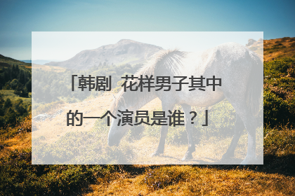 韩剧 花样男子其中的一个演员是谁？