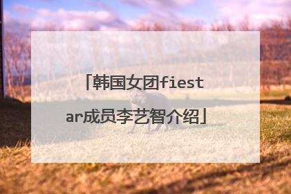 韩国女团fiestar成员李艺智介绍