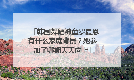 韩国舞蹈神童罗夏恩有什么家庭背景？她参加了哪期天天向上